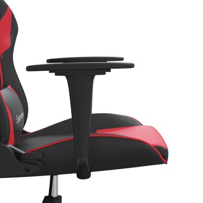 vidaXL Masažna igraća stolica crno-crvena od umjetne kože