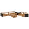 vidaXL Set vanjskih sofa 8 pcs Prirodna 79 x 79 x 37 cm