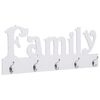 vidaXL Zidna vje&scaron;alica za kapute FAMILY 74 x 29,5 cm
