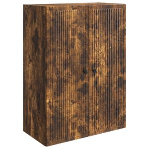 vidaXL Ormar za montažu na zid Dimljeni hrast 66 x 34,5 x 90 cm