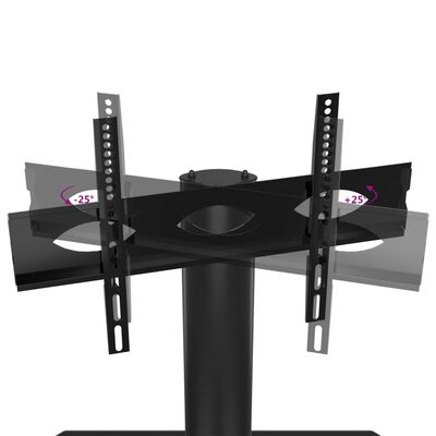 vidaXL Kutni TV stalak s 2 razine za 32 - 70 inča crno-srebrni