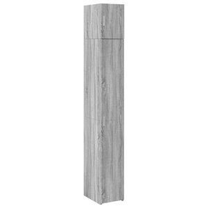 vidaXL Uski ormarić za pohranu siva boja hrasta 30x42,5x225 cm drveni