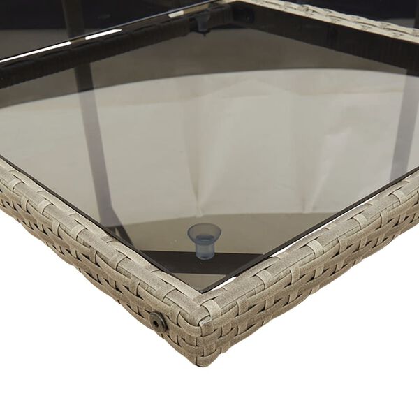 vidaXL 15-dijelni vrtni blagovaonski set s jastucima poliratan sivi