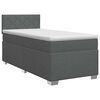 vidaXL Boxspring krevet s madracem Tamnosiva 90 x 190cm Tkanina