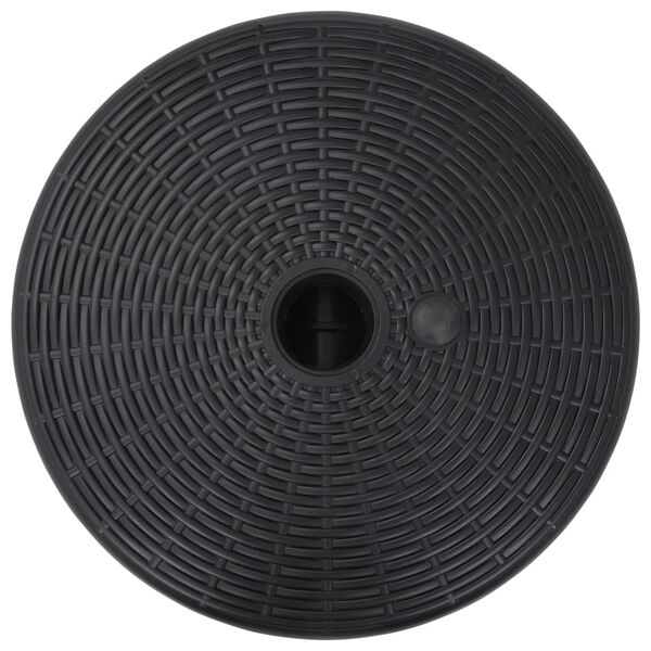 vidaXL Stalak za suncobran punjen pijeskom/vodom 24 L crni