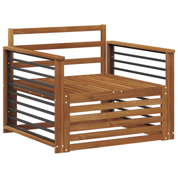 vidaXL 2 Komad Sofa s naslonima Čvrsto drvo akacije Prirodna