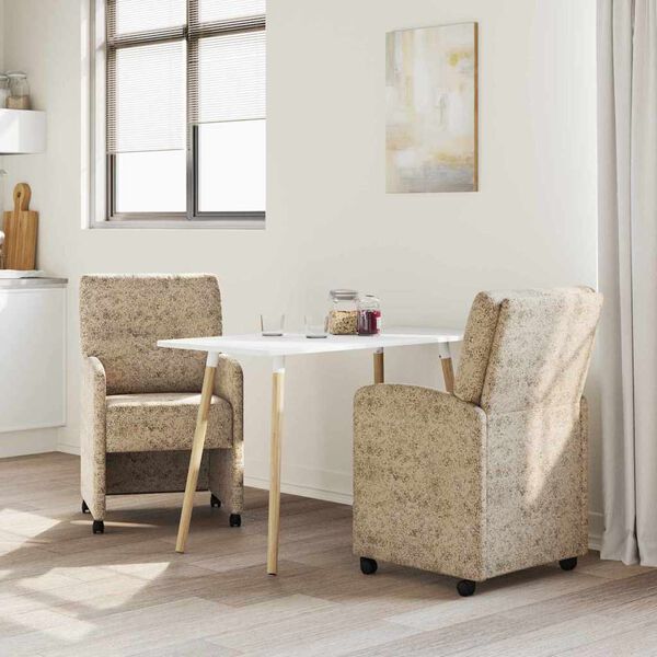 vidaXL Blagovačke stolice s kotačima 2 pcs Svjetlosiva 57 x 67 x 95 cm