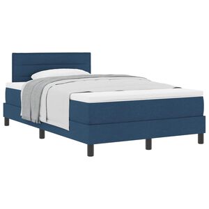 vidaXL Krevet s opruga kutije s uzglavljem Plava 120 x 190 cm tkanina
