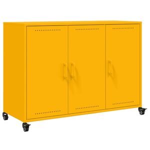 vidaXL Komoda boja senfa 100,5x39x72 cm čelični