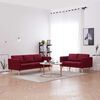 vidaXL 2-dijelni set sofa od tkanine crvena boja vina
