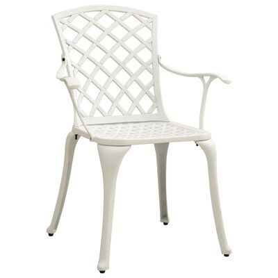 vidaXL Vrtne stolice od lijevanog aluminija 4 kom bijele