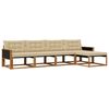 vidaXL Set vanjskih sofa 5 kom. Prirodna i bež