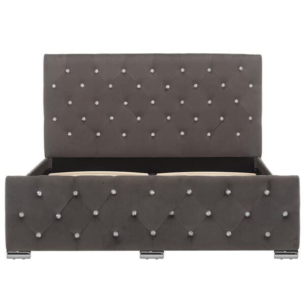 vidaXL Okvir za krevet od tkanine sivi 120 x 200 cm