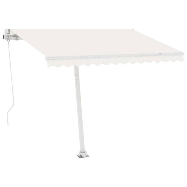 vidaXL Samostojeća automatska tenda 300 x 250 cm krem