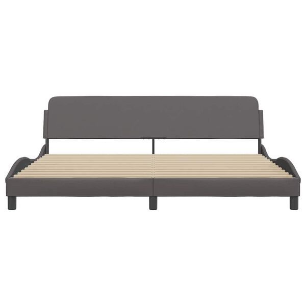 vidaXL Okvir za krevet Dover sivi 200x200 cm od umjetne kože