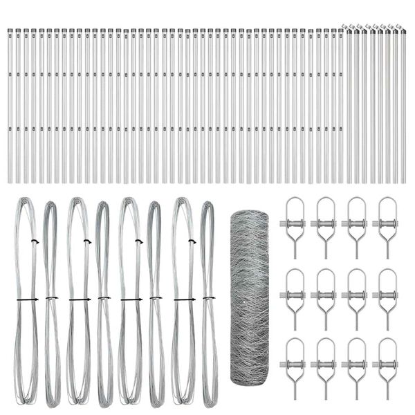 vidaXL Stup za ogradu Srebrno 100 x 0,5 m (36 mm mreža) Čelik