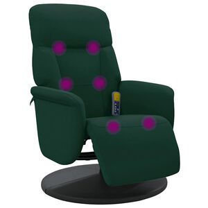 vidaXL Masažni naslonjač od tkanine s osloncem za noge bar&scaron;unasti