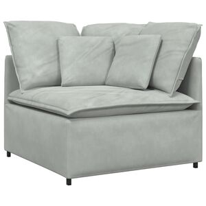 vidaXL Modularna sofa Kutni modul s jastucima svijetlo siva 100 cm