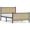 vidaXL Metalni okvir kreveta bez madraca boja hrasta sonome 100x200 cm