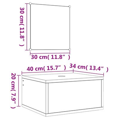 vidaXL 2-dijelni set kupaonskog namještaja boja hrasta drveni