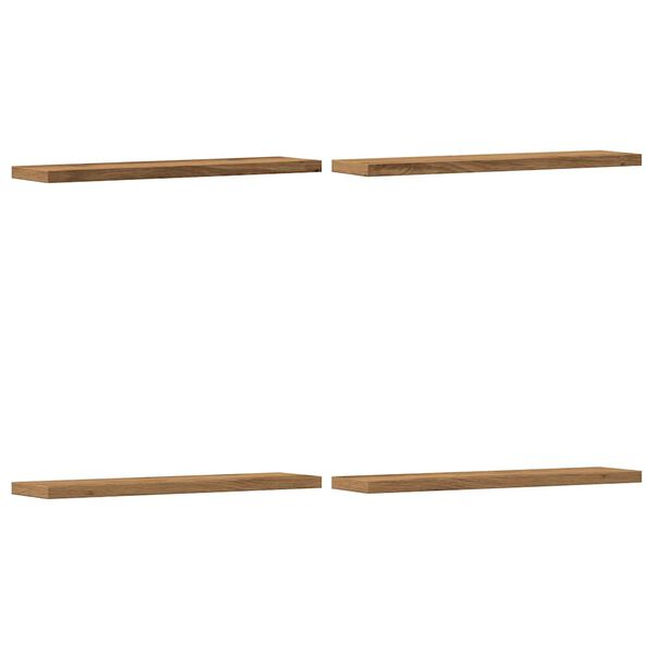 vidaXL Zidne police 4 kom boja hrasta 40x10x1,5 cm konstruirano drvo