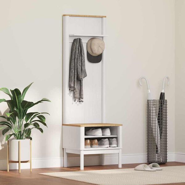 vidaXL Ormar za hodnik s policom FLORO Bijelo 50 x 40 x 158 cm