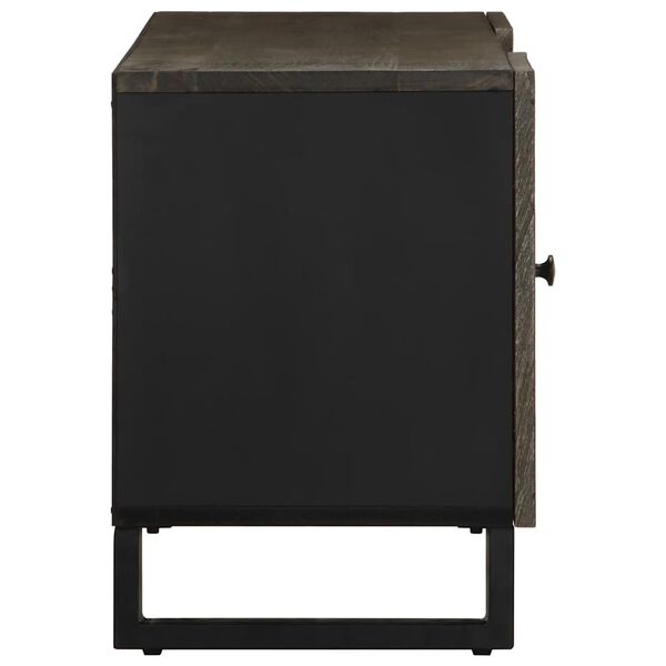 vidaXL TV ormarić crni 105 x 33 x 46 cm od masivnog drva manga