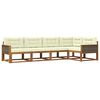 vidaXL Set vanjskih sofa 5 kom. Prirodna i krem