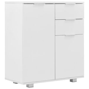 vidaXL Komoda visoki sjaj bijela 71 x 35 x 80 cm od konstruiranog drva