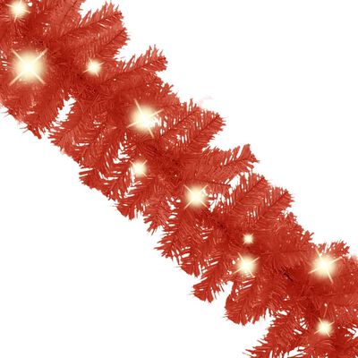 vidaXL Božićna girlanda s LED svjetlima 20 m crvena