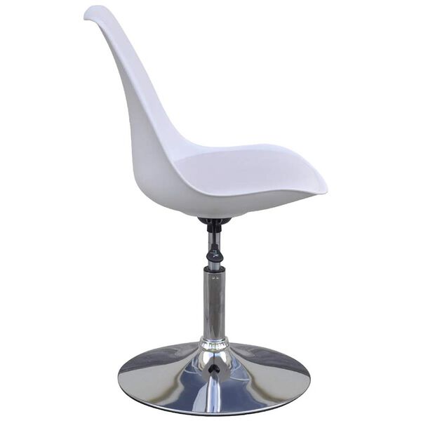 vidaXL Okretne blagovaonske stolice od umjetne kože 2 kom bijele