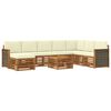 vidaXL Set vanjskih sofa 7 kom. Prirodna i krem