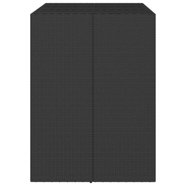 vidaXL Barski stol sa staklenom pločom crni 105x80x110 cm poliratan