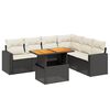 vidaXL 7-dijelni set vrtnih sofa od poliratana s jastucima crni