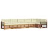 vidaXL Set vanjskih sofa s jastukom 6 pcs Prirodna i krem