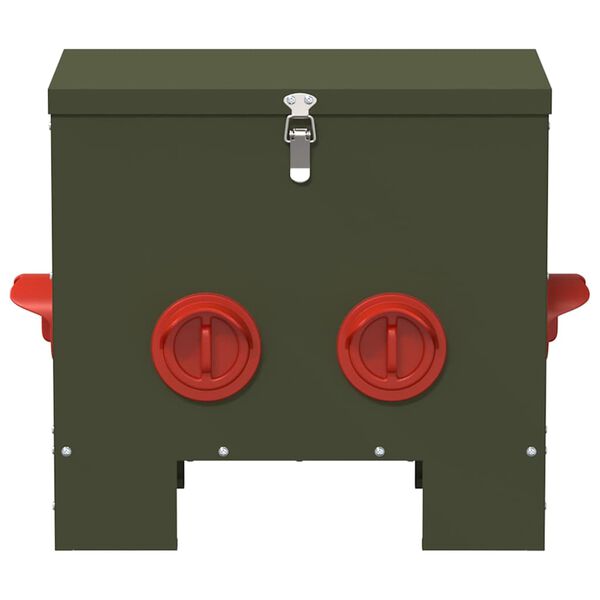 vidaXL Hranilica za piliće Maslinasto zelena 40,5 x 25 x 38 cm