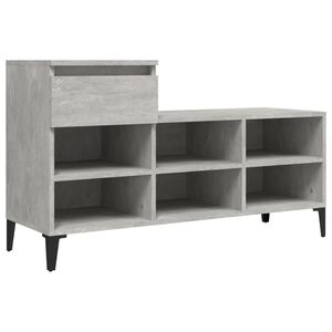 vidaXL Ormarić za cipele boja betona 102x36x60 cm konstruirano drvo