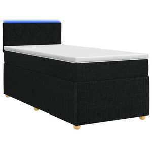 vidaXL Boxspring krevet s madracem Crna 80 x 200 cm Tkanina