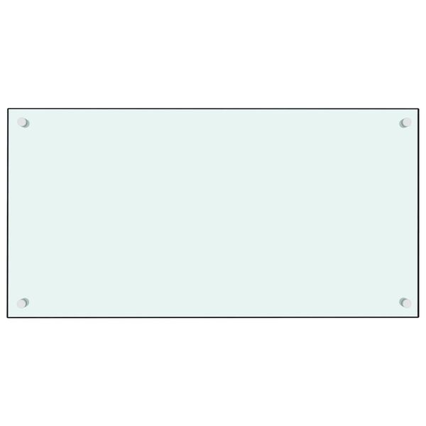 vidaXL Kuhinjske zaštite od prskanja 2 kom bijele 80 x 60 cm staklene