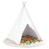 vidaXL Teepee šator Bijelo 120 x 120 x 150 cm Tkanina i plastika
