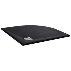 vidaXL Tu&scaron;-kada SMC crna 90 x 90 cm