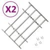 vidaXL Podesive sigurnosne re&scaron;etke za prozore 2 kom 1000 - 1500 mm