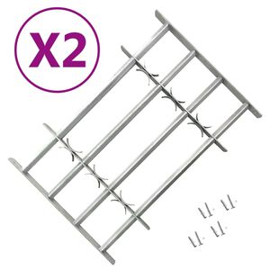 vidaXL Podesive sigurnosne re&scaron;etke za prozore 2 kom 1000 - 1500 mm