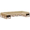 vidaXL Set vanjskih sofa 10 kom. Prirodna i bež