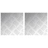 vidaXL Stepenica 2 kom. 20 x 20 cm Srebrno Aluminij Četvrtasti