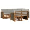 vidaXL Set vanjskih sofa 7 kom. 7-sjedala Prirodna i svjetlosiva