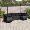 vidaXL 7-dijelni set vrtnih sofa od poliratana s jastucima crni