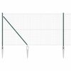 vidaXL Euro ograda s &scaron;picama 10 x 1,4 m Čelik premazan PVC-om Zelena