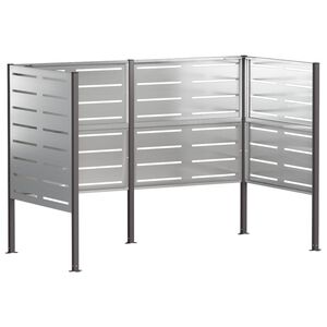vidaXL Ekran za kante za smeće 167 x 85 x 113 cm Pocinčani čelik