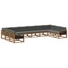 vidaXL Set vanjskih sofa 10 kom. Prirodna i antracit